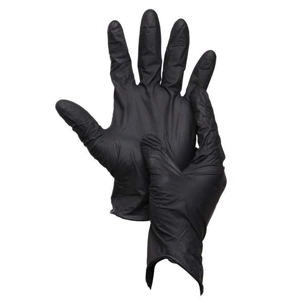 Sabco Nitrole Disposable Gloves Large Black - 100 Pack