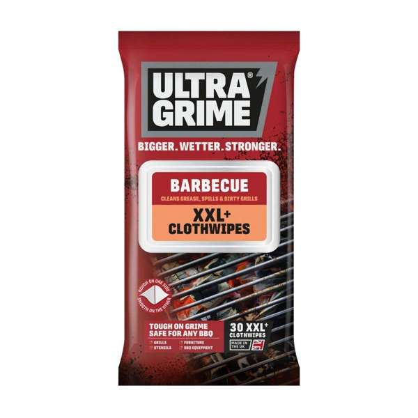 Ultragrime BBQ Abrasive Cloth Wipes XXL - 30 Pack