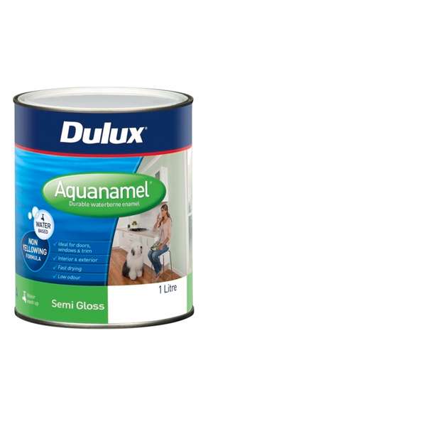 Dulux 1L Extra Bright Semi Gloss Aquanamel Enamel Paint