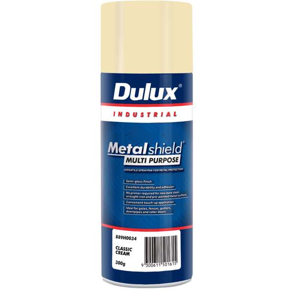 Dulux 300g Metalshield Multipurpose Spray Paint Classic Cream