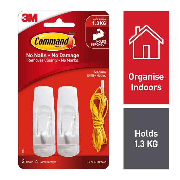 Command Medium Hook - 2 Pack