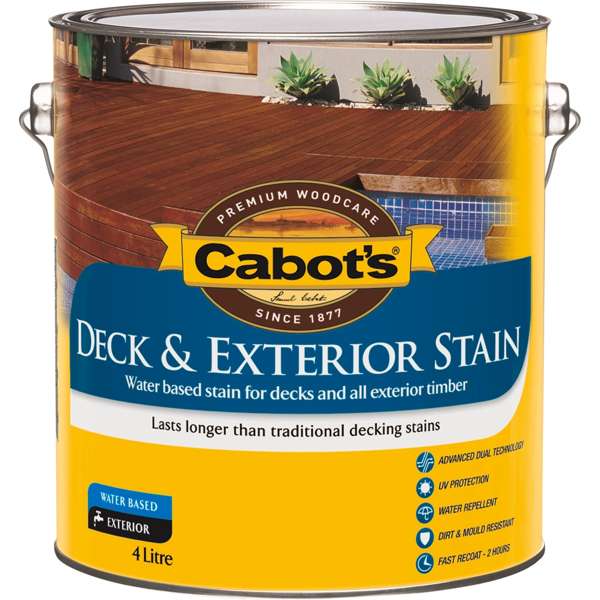 Cabot's 4L Merbau Water Based Deck And Exterior Timber Stain