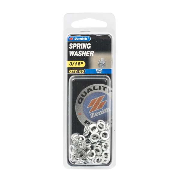 Zenith 3/16" Zinc Plated Spring Washer - 65 Pack