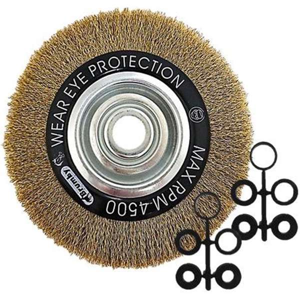 Josco Wide Face Crimped Wire Wheel Brush 200 x 20mm