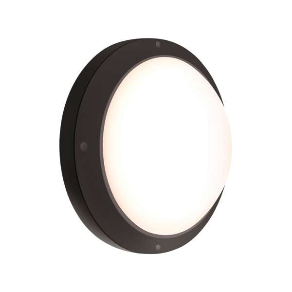 HPM Oroya 16W LED Cool White Bunker Light Black