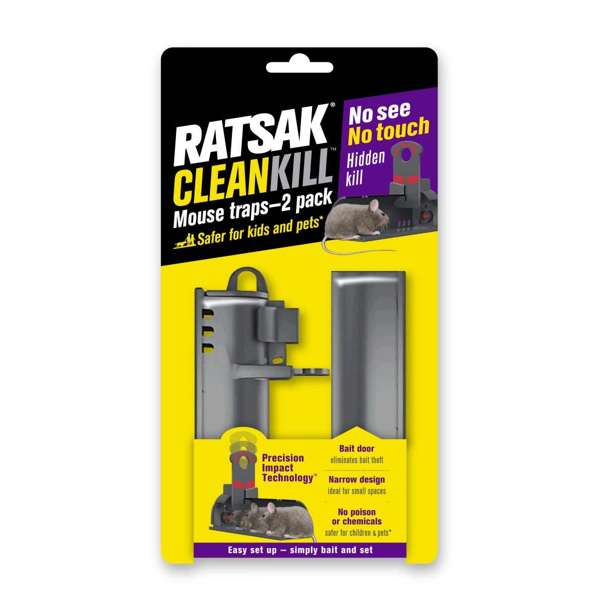 Ratsak Clean Kill Mouse Trap - 2 Pack