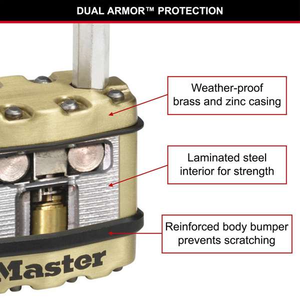 Master Lock Excell Padlock Long Shackle 50mm