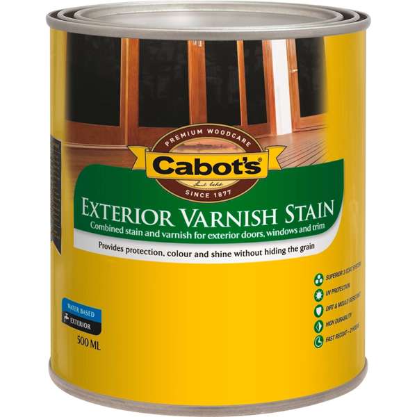 Cabot's 500ml Teak Exterior Varnish Stain