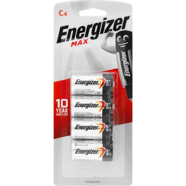 Energizer Max C Alkaline Batteries - 4 Pack