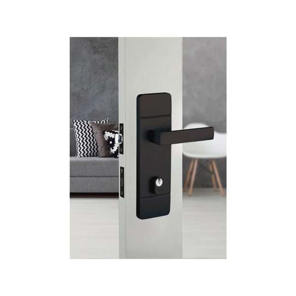 Lane Oxford Security Lever Entrance Set Matte Black