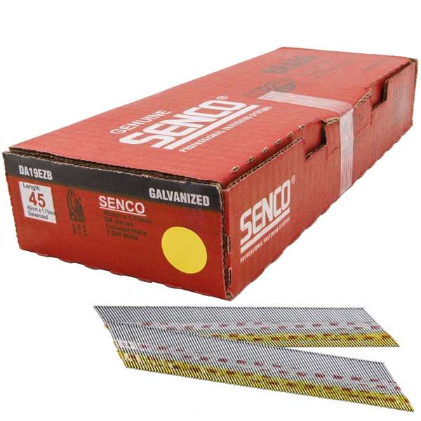 Senco 45mm x 1.75g Galvanised Collated DA Brad Nails - 3000 Pack