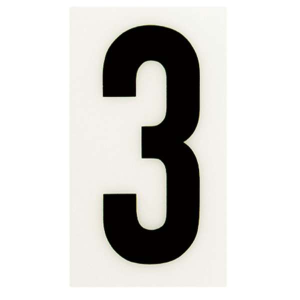 Sandleford 85mm White Self Adhesive House Number 3