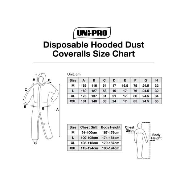 Uni-Pro Disposable Hooded Coveralls