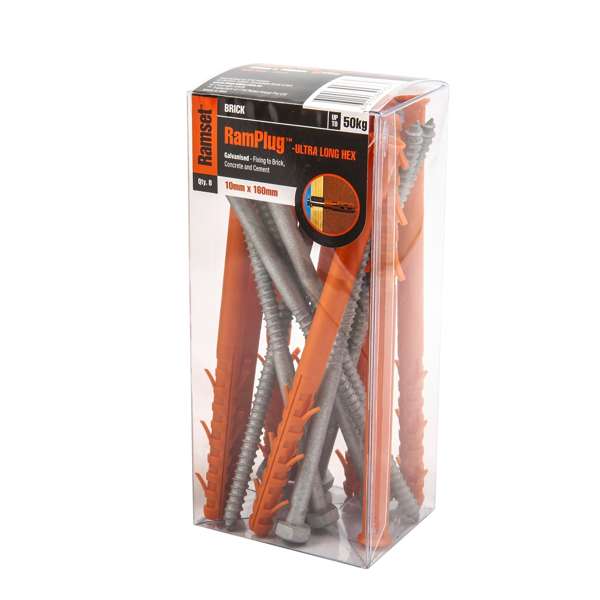 Ramset U-Long Gal 10 x 160mm Hex (8pk)