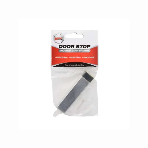 Lane Bullet Door Stop Square Brushed Satin Chrome