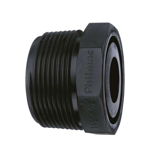 Philmac BSP Thread Pipe Bush Poly 1-1/2" x 1-1/4"