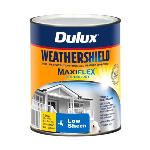 Dulux 1L Bold Yellow Low Sheen Weathershield Exterior Paint