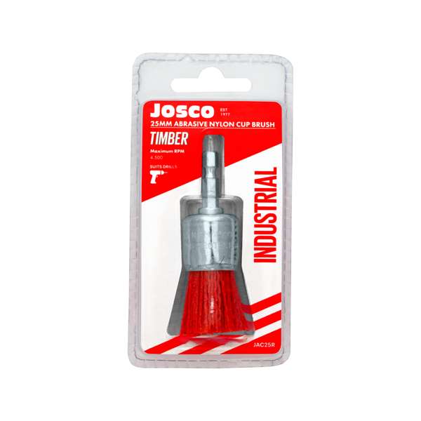 Josco Abrasive Nylon Cup Brush 25mm