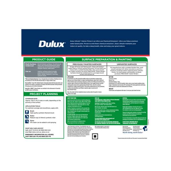 Dulux 4L UltraAir Interior Primer