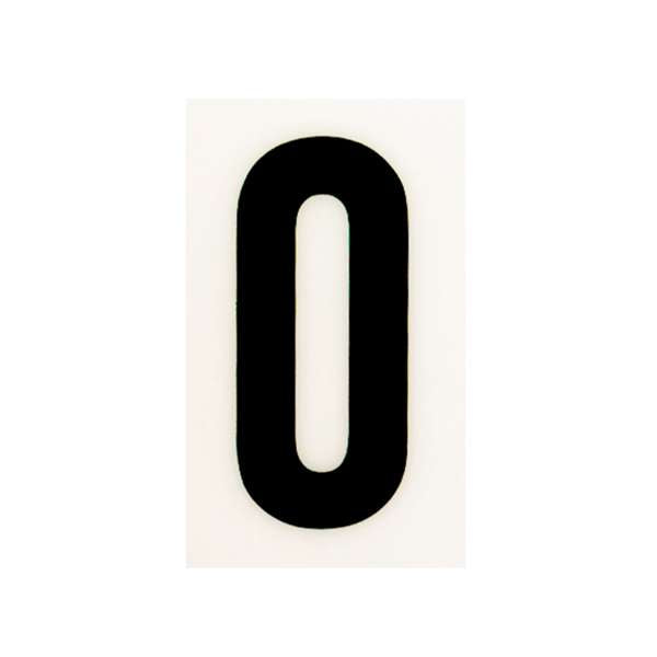 Sandleford 60mm White Self Adhesive House Number 0