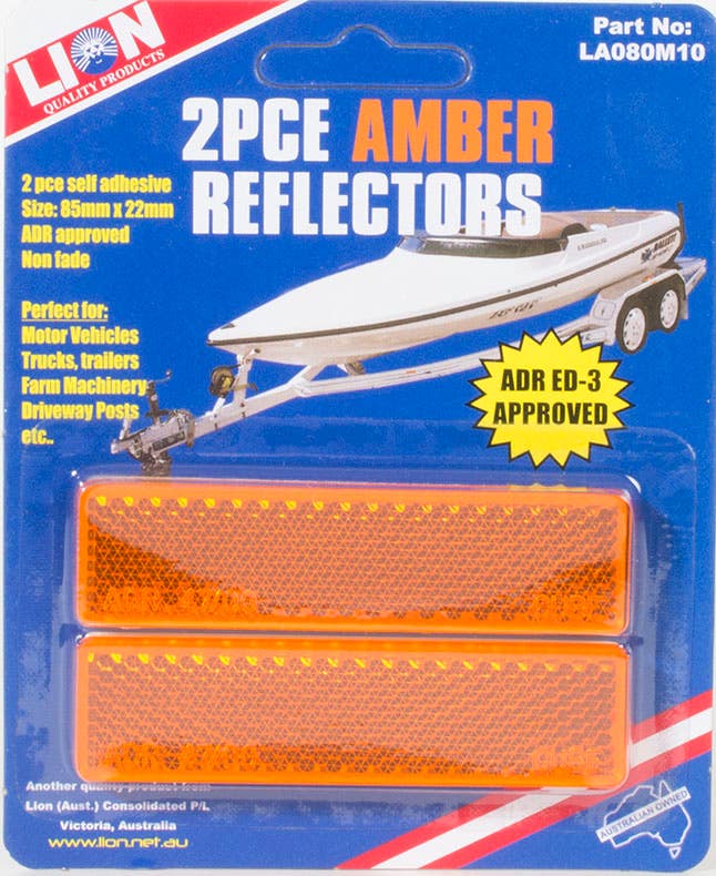 Lion Amber Reflector 2 Pack