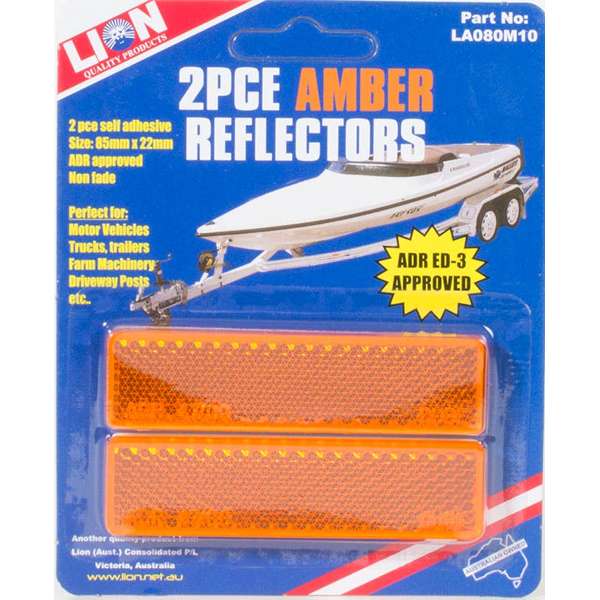 Lion Amber Reflector 2 Pack