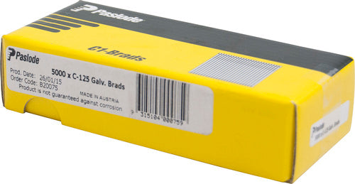 Paslode 18G C1-Series Galv Brads 5000pk - 25mm #B20075