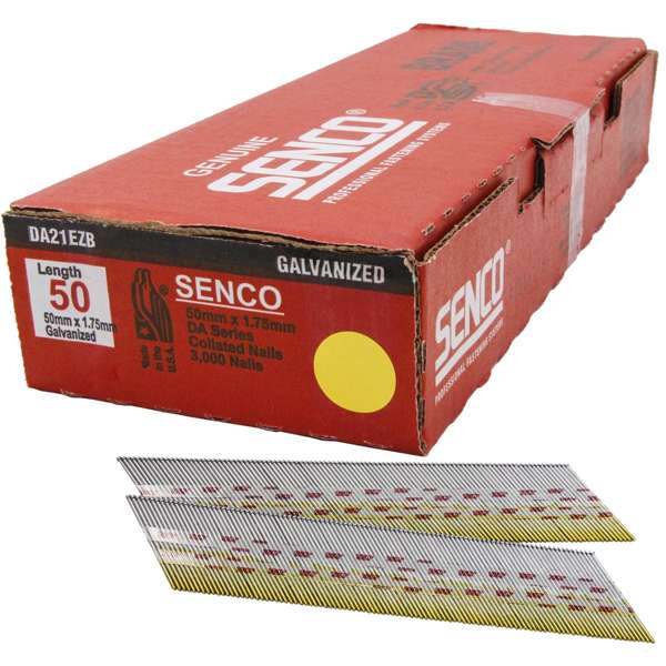 Senco 50mm x 1.75g Galvanised Collated DA Brad Nails - 3000 Pack