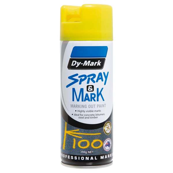 Dy-Mark 350g Fluoro Yellow Spray And Mark Paint