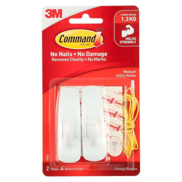 Command Medium Hook - 2 Pack