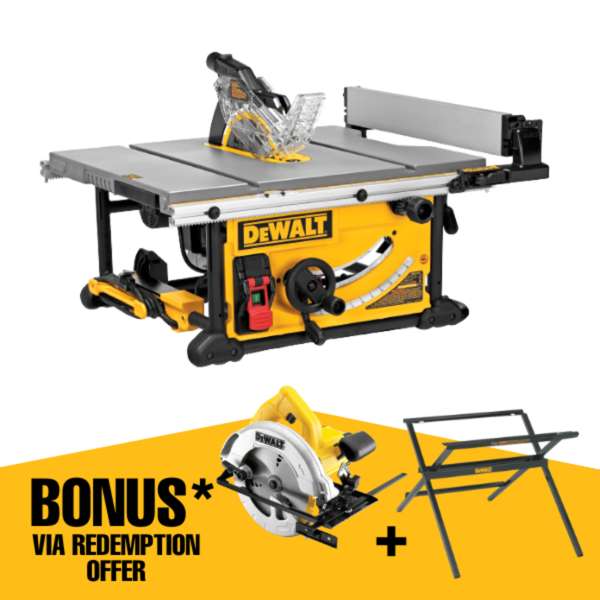 DeWalt 2000W 254mm Portable Table Saw