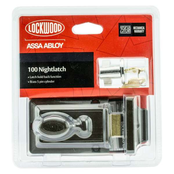 Lockwood 100 Nightlatch Brown Body DP 100CPDP