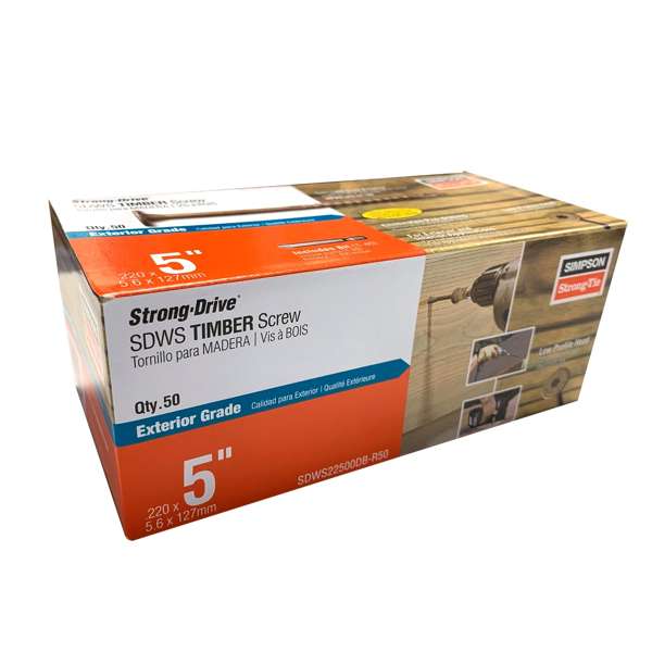 Simpson Strong-Tie 5.6 x 127mm SDWS Timber Structural Screw - 50 Box