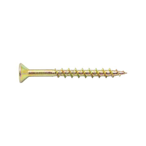 Zenith Chipboard Screw Philips Drive Gold Passivated 10G x 50mm - 50 Pack