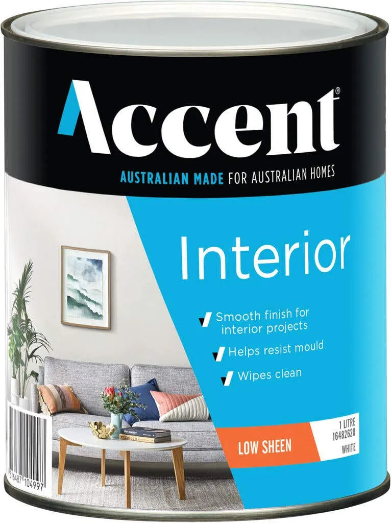 Accent Interior Low Sheen White 1L
