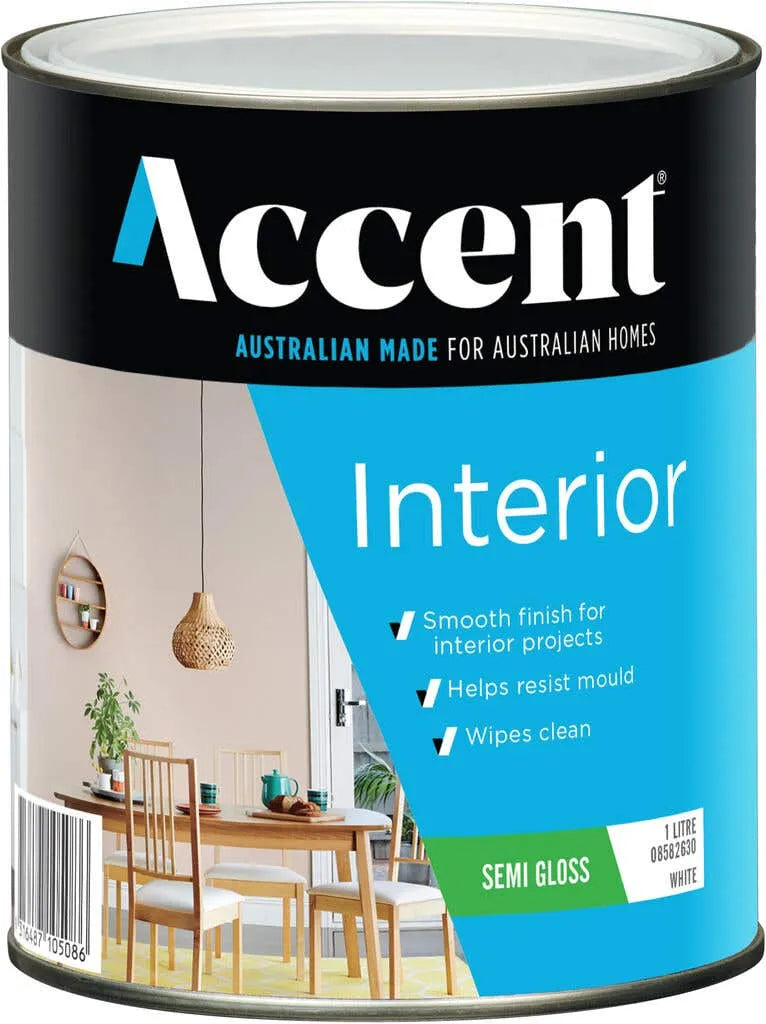 Accent Interior Semi Gloss White 1L