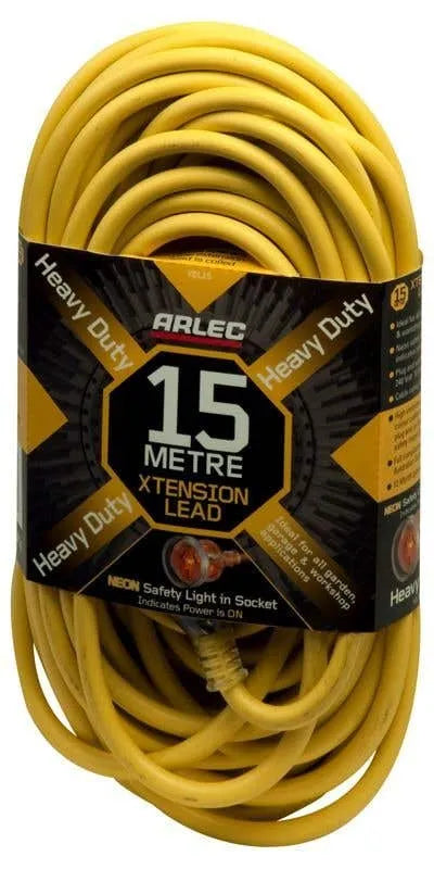 Arlec 10A 3 Core Heavy Duty Extension Lead 15m 1.0mm2