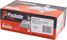 Paslode Impulse (Gas) Bright Steel D Head Nail HP 1000pk - 90 x 3.15mm