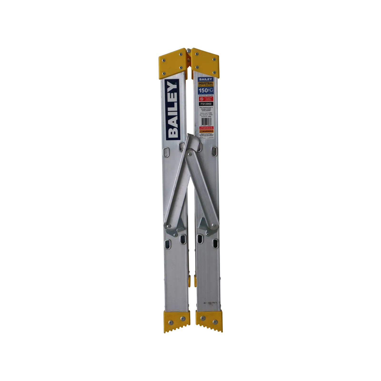 Bailey Pro Punchlock Double Sided Aluminium Ladder 150kg Industrial 3 Step