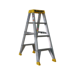 Bailey Pro Punchlock Double Sided Aluminium Ladder 150kg Industrial 4 Step
