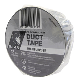 Bear 48mm x 30m Silver PVC Duct Tape - 30m Silver