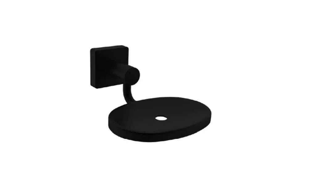 Bolera Soap Basket Round & Square Plates Black