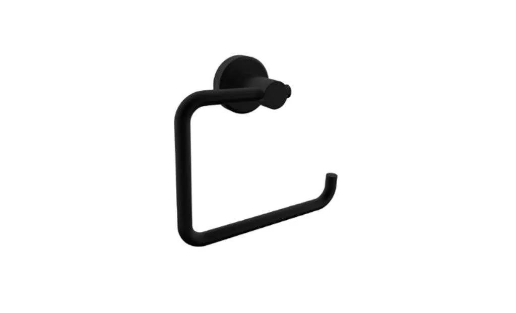 Bolera Toilet Roll Holder Round & Square Plates Black