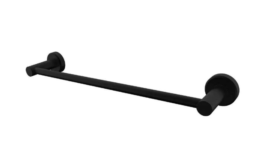 Bolera Towel Rail Round & Square Plates Single Black