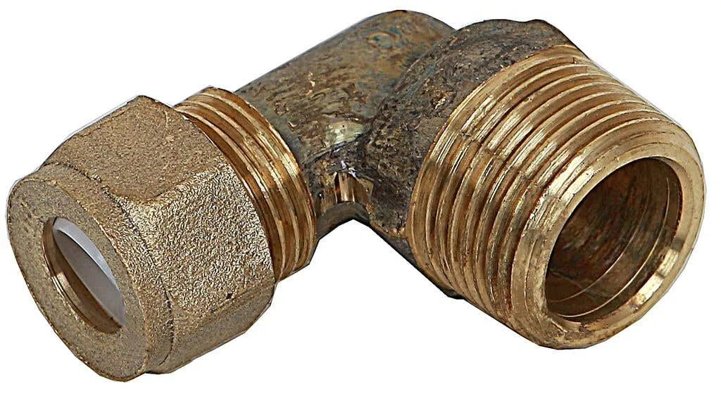 Brasshards Elbow Nylon Compression/Male Olive Brass 20 x 15mm