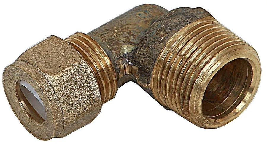 Brasshards Elbow Nylon Compression/Male Olive Brass 20 x 15mm