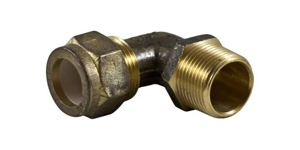 Brasshards Elbow Nylon Compression/Male Olive Brass 20 x 20mm
