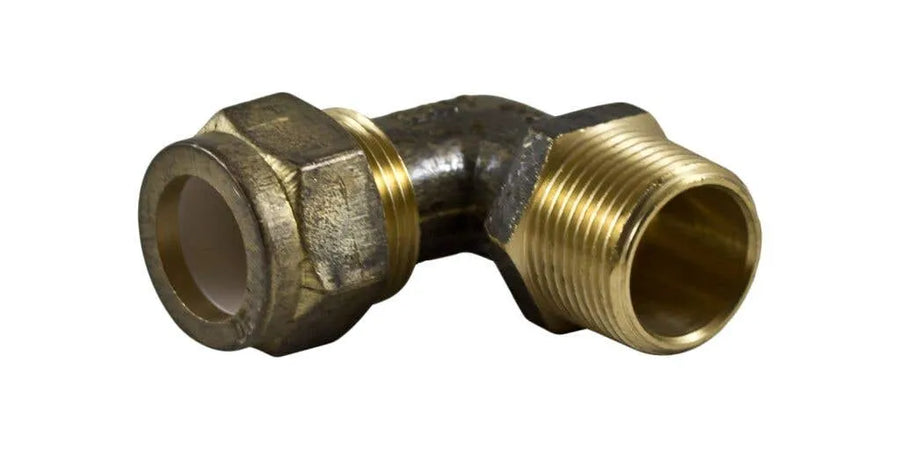 Brasshards Elbow Nylon Compression/Male Olive Brass 20 x 20mm