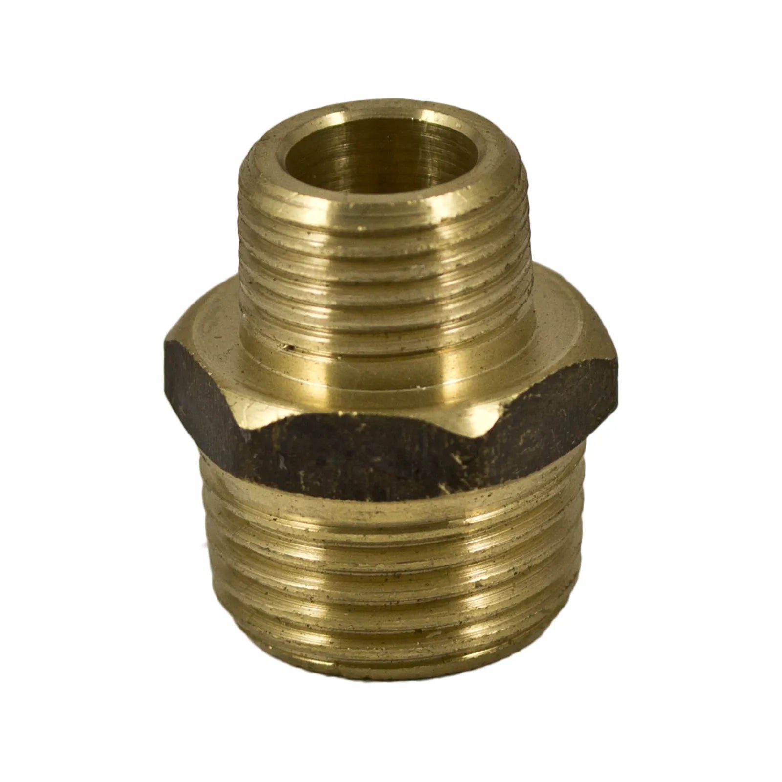 Brasshards Hex Nipple Brass 15 x 10mm