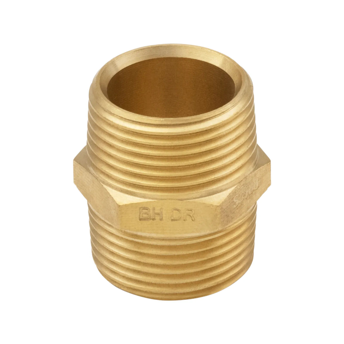 Brasshards Nipple Hex Brass 15mm